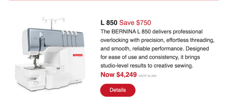 Bernina L850 Overlocker Airthread Serger