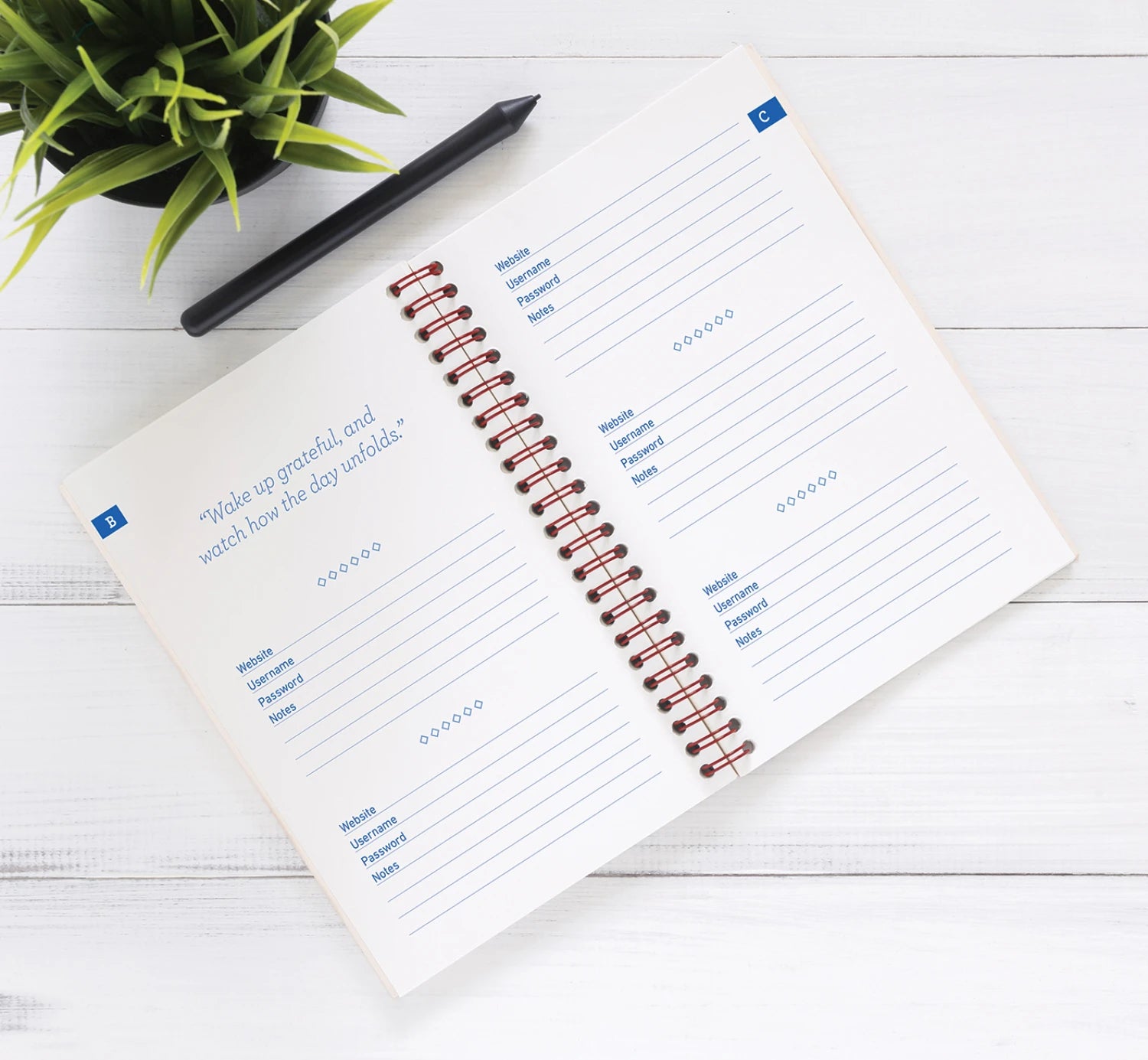 Quilty Password Keeper Book/Organizer