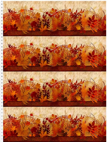 Jason Yenter - Reflections of Autumn II - Border Stripe Flowers - 20RA-1