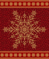 Shimmer Frost Snowflake PANEL - RED