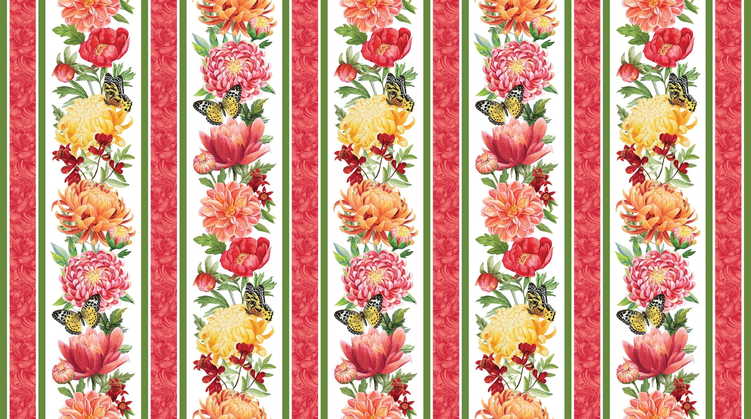 Northcott- Morning Blossom- Border Stripe