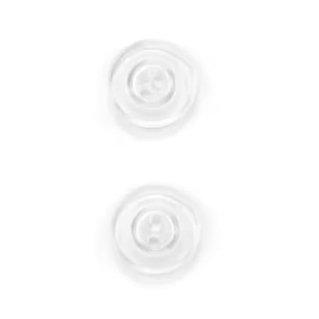 Dritz Buttons - 17mm 2 hole - Transparent Round