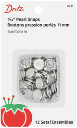 Dritz No Sew Snaps Pearl 7-16in
