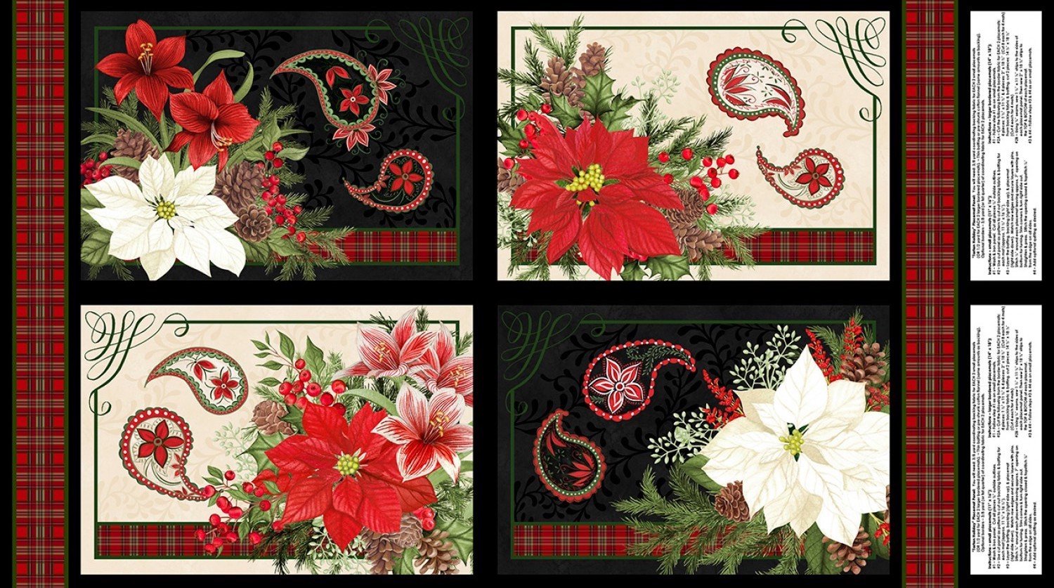 Tartan Holiday Placemats Panel