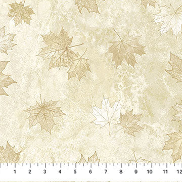 Oh Canada 14 - Stonehenge - Large Tonal Leaves Cream - 29017-12