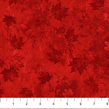 Oh Canada 14 - Stonehenge - Large Tonal Leaves Red - 29018-24