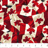 Oh Canada 14 - Stonehenge - Flags Red/Cream - 29021-24
