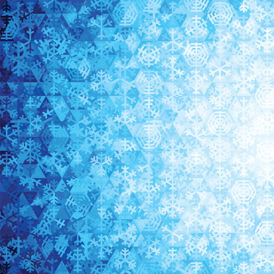 Moda Gradients Holiday - Ice Blue Digital Snowflakes