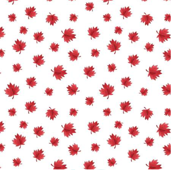 Fineapple Pair - Oh Canada - Maples Leaves on White - 36250103-01