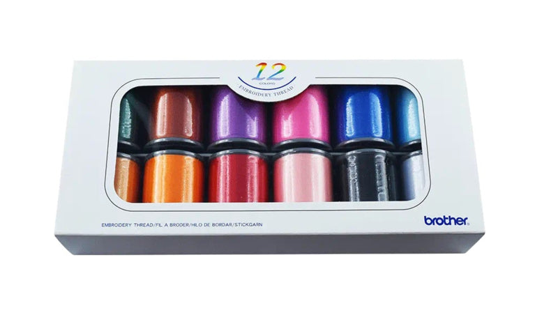 Brother SAETTS 12-Colour Embroidery Thread Set