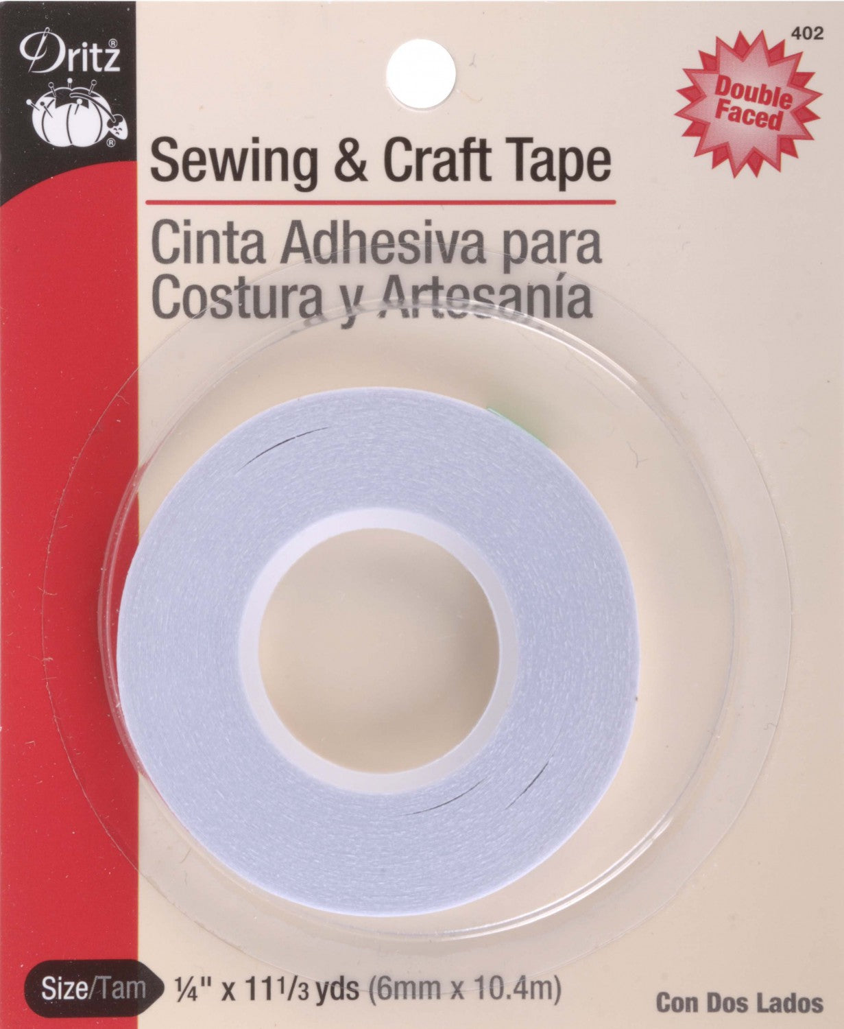 Sewing and Craft Tape 1/4in x 11-1/3yds