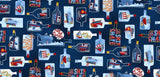 International Textiles - Whale of a Time - blue