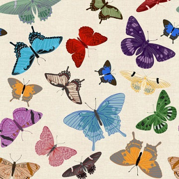 My Flutter By by Stof - Butterflies in Flight – Cream  4501-422