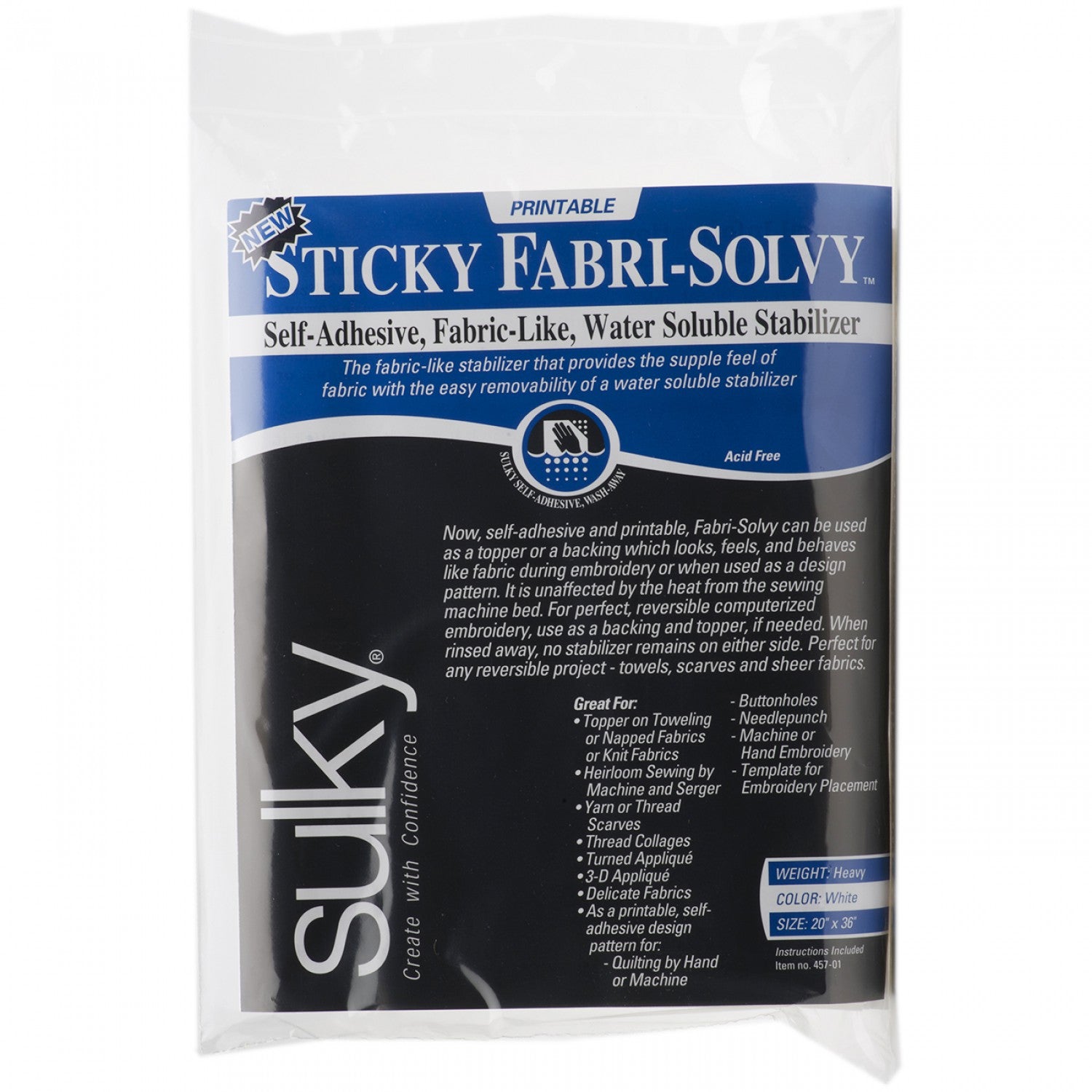 Sulky Sticky Fabri-Solvy stabiliser