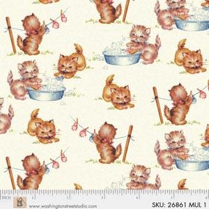 That's My Baby - Vintage Kitties Washing