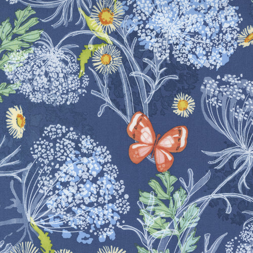 Wild Blossoms by Robin Pickens - Navy