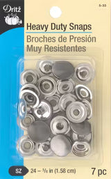Dritz Heavy Duty Snaps 5/8in Gunmetal