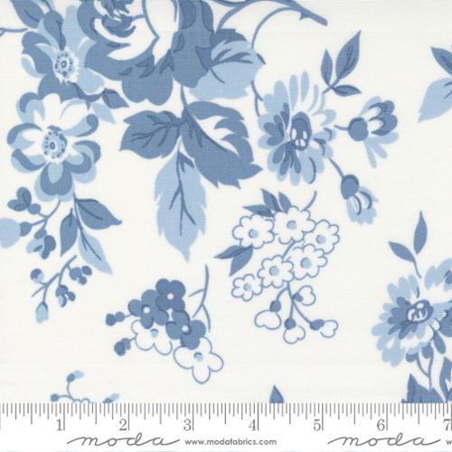 Dwell by Camille Roskelley - 108" Quilt Back - Cream/Blue Floral - Lake - 5108006-24