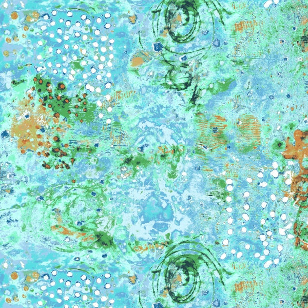 Windham Fabrics -Spotted Graffiti - Sea Glass