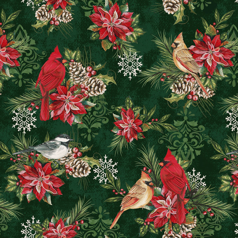 Holiday Greetings - Pine Winter Songbirds
