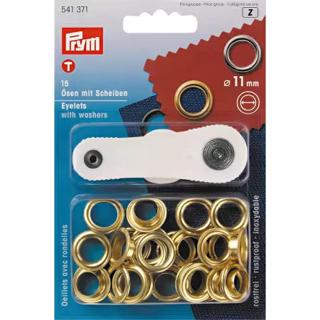 Eyelets And Washers 11mm With Tools 15pc