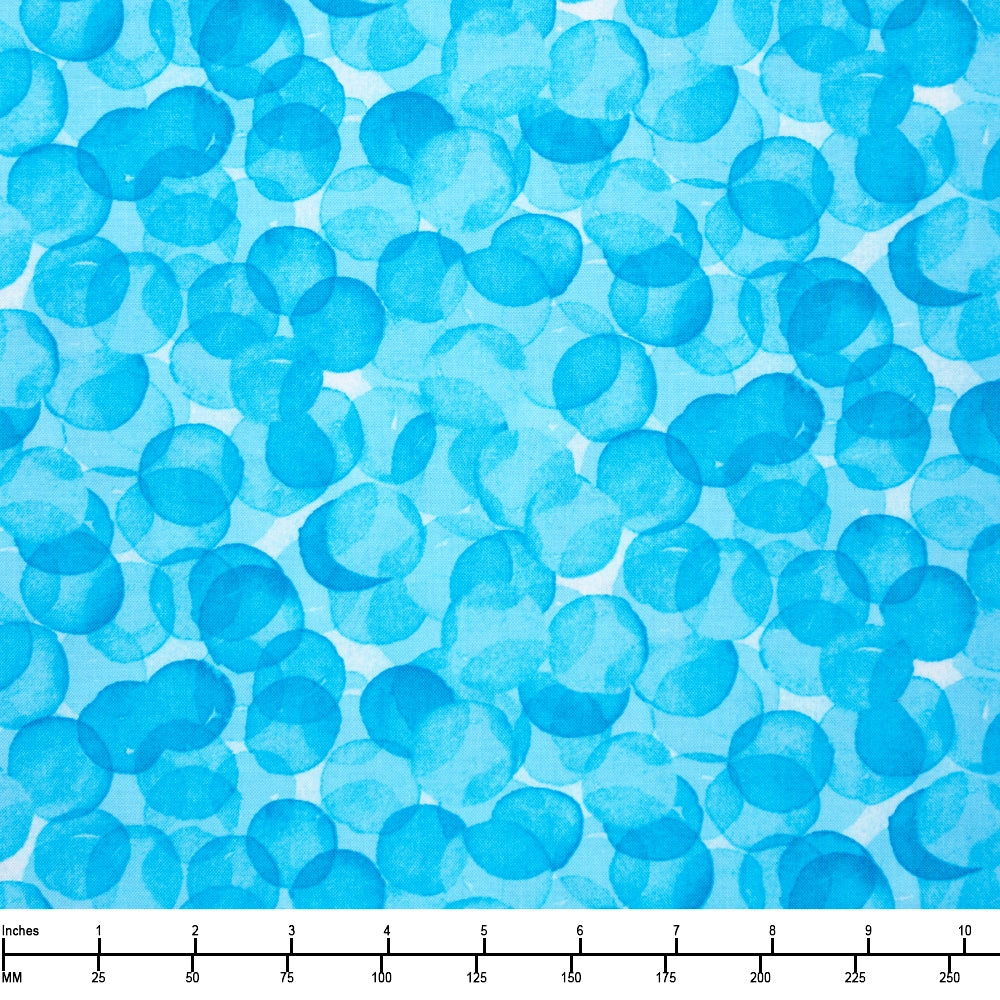 Whimsy Daisical II - Blue Bubbles