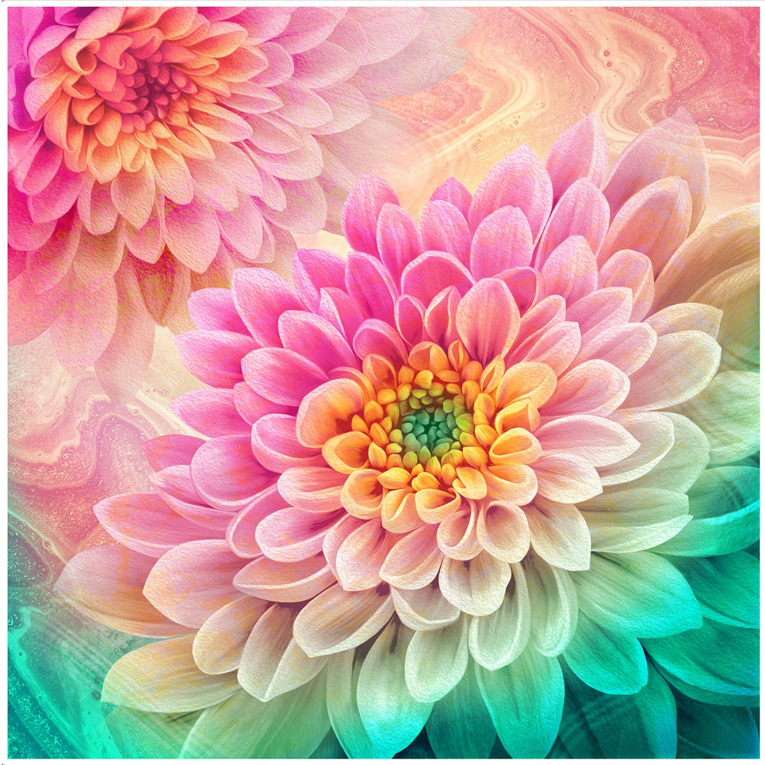 Dahlia Dazzle-Pink Digital 59in Panel