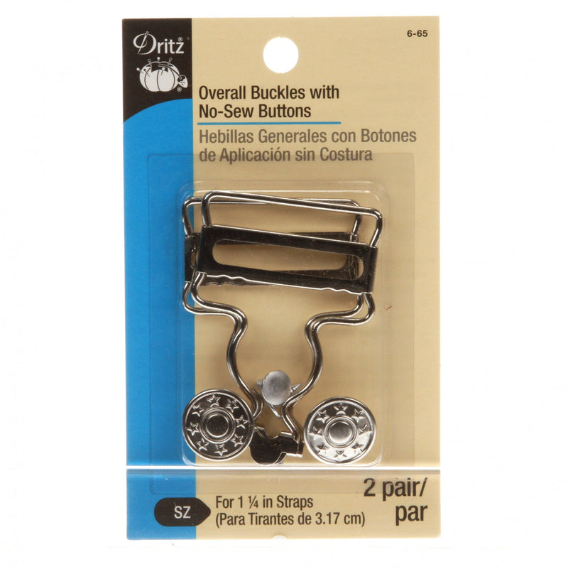1-1/4 Overall Buckles with No-Sew Buttons, Nickel, 2 pc — Prym Consumer  USA Inc.