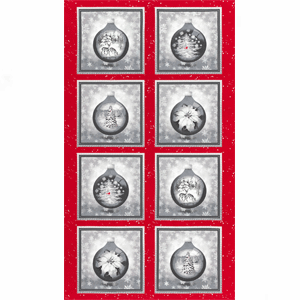 Robert Kaufman - Winter's Grandeur #8 Ornaments Panel - Bruce Park