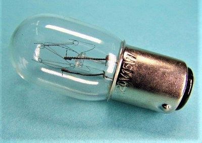 Sewing Machine Push & Turn Light Bulb with 9/16" Base.