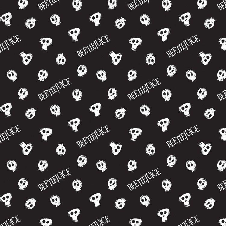 Beetlejuice Tossed Skulls Black 23340102