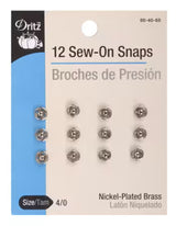 Dritz Snap Sew-On Size 4, 12pc