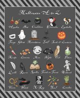 Beth Reed - Paranormal Parade -Gray Halloween Alphabet Panel - 8328PS-90