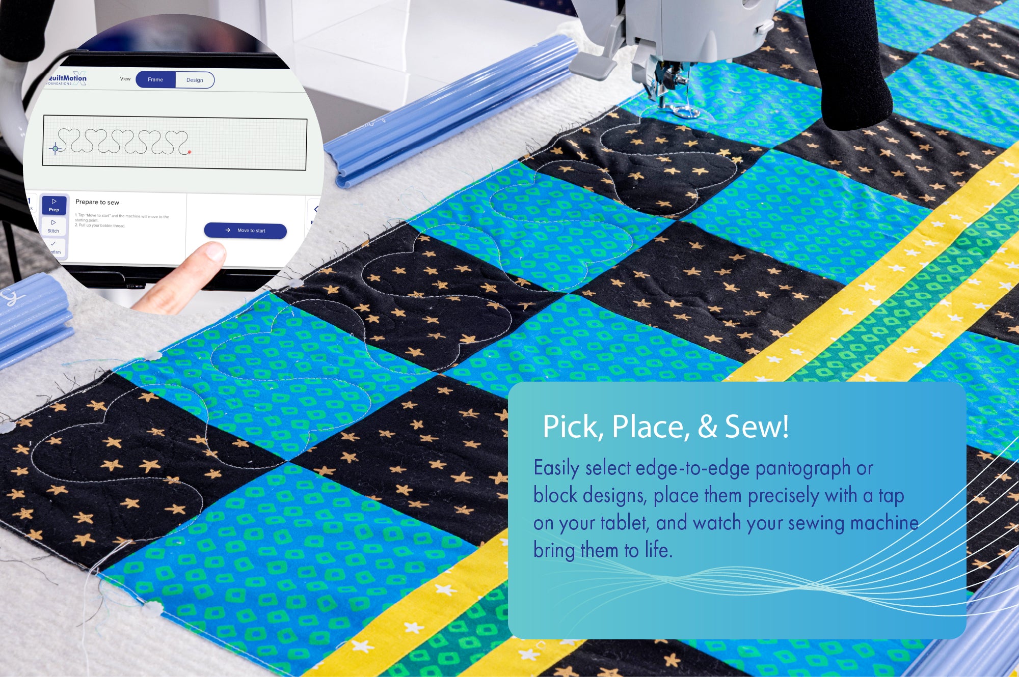 Q'nique  QuiltMotion X Foundations for Domestics