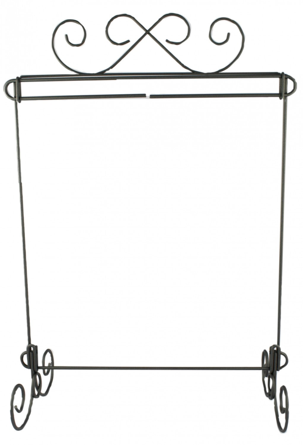 12in x 14in Scroll Single Table Stand - Black