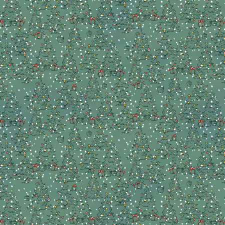 Christmas at Pooh Corner - Forest Trees Mono - Green - 9106S-66
