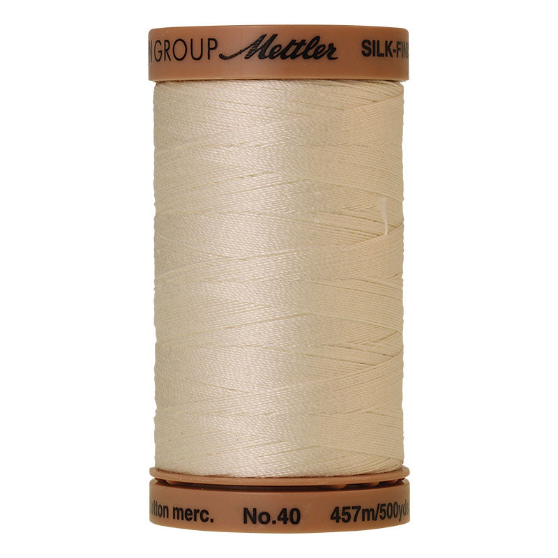 Mettler  Silk-Finish 40wt Solid Cotton Thread 500yd/457M Muslin