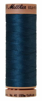 Mettler Silk-Finish - Tartan Blue - 40wt Cotton Thread 164yd/150m