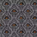 Michael Davis - Midnight Hauntings - Dark Gray Pumpkin Damask - 96485-998