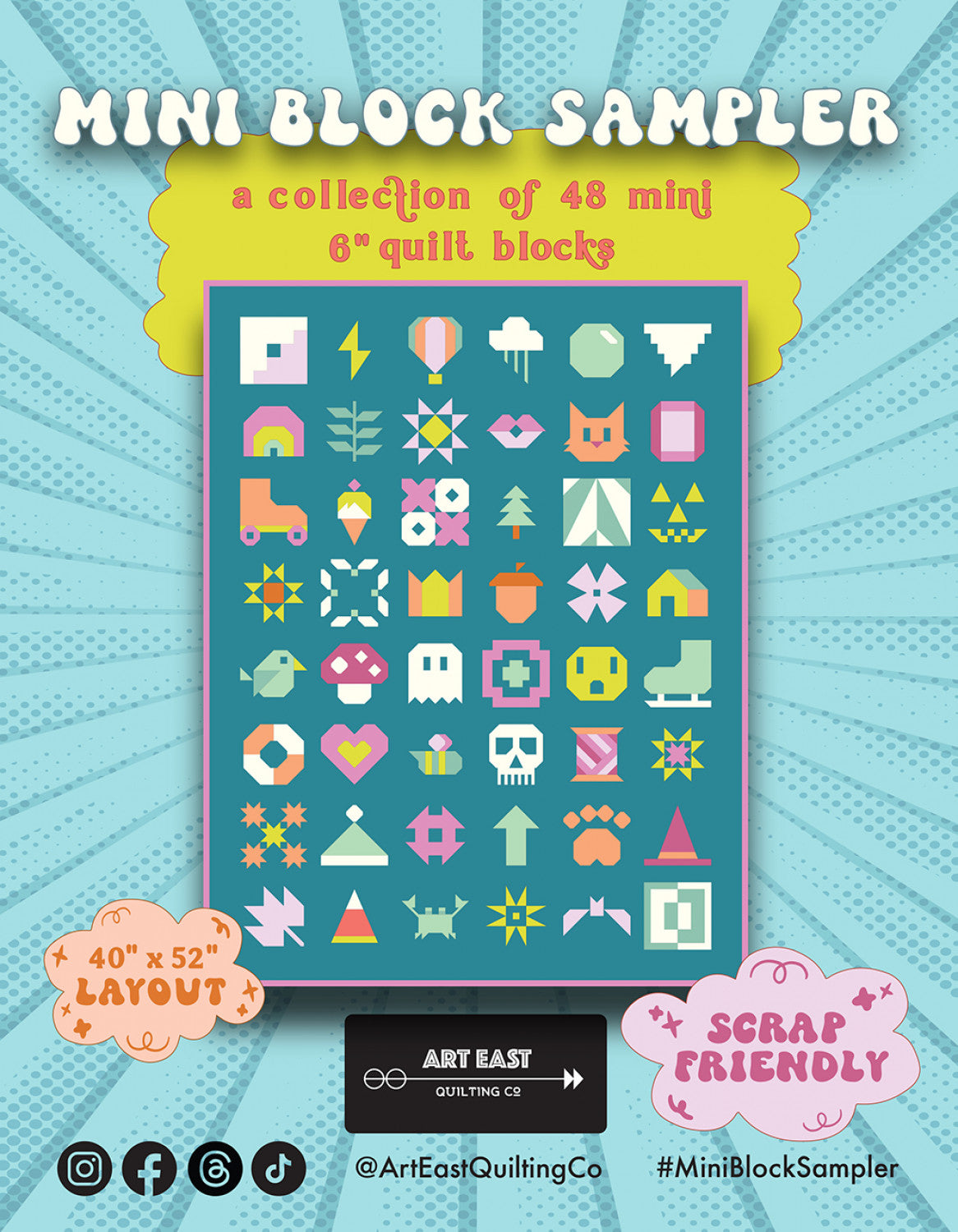 Mini Block Sampler - A Collection Of 48 Mini 6"Quilt Blocks