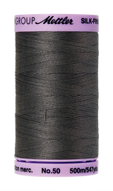 Mettler  Silk-Finish 50wt Solid Cotton Thread 547yd/500M Dark Charcoal