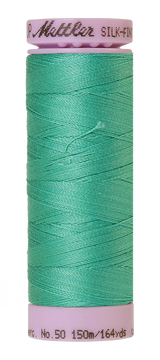 Mettler Silk-Finish 50wt Solid Cotton Thread 164yd/150M Bottle Green