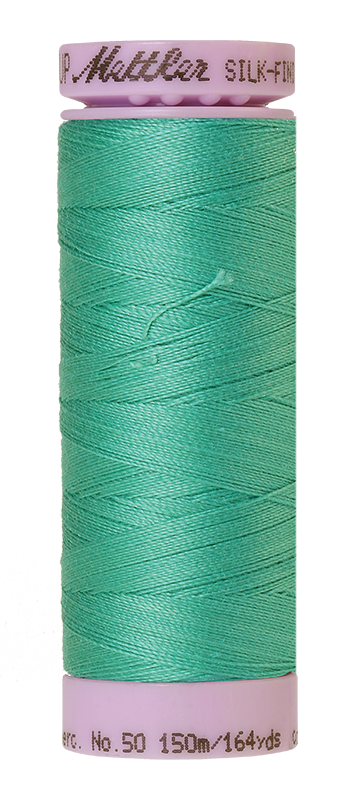Mettler Silk-Finish 50wt Solid Cotton Thread 164yd/150M Bottle Green