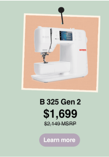 Bernina 325 Sewing Machine -Gen 2