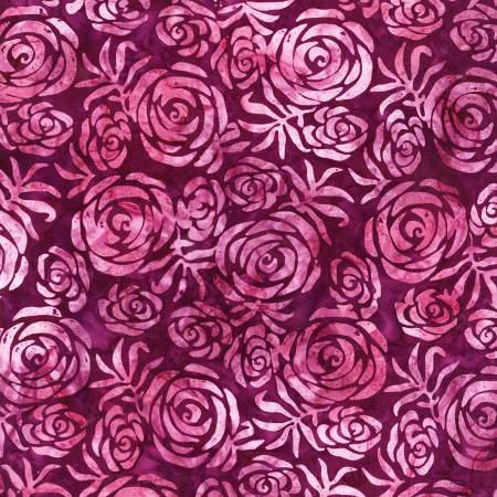 Timeless Treasures Tonga Batik - Velvet Roses - B8382-VELVET