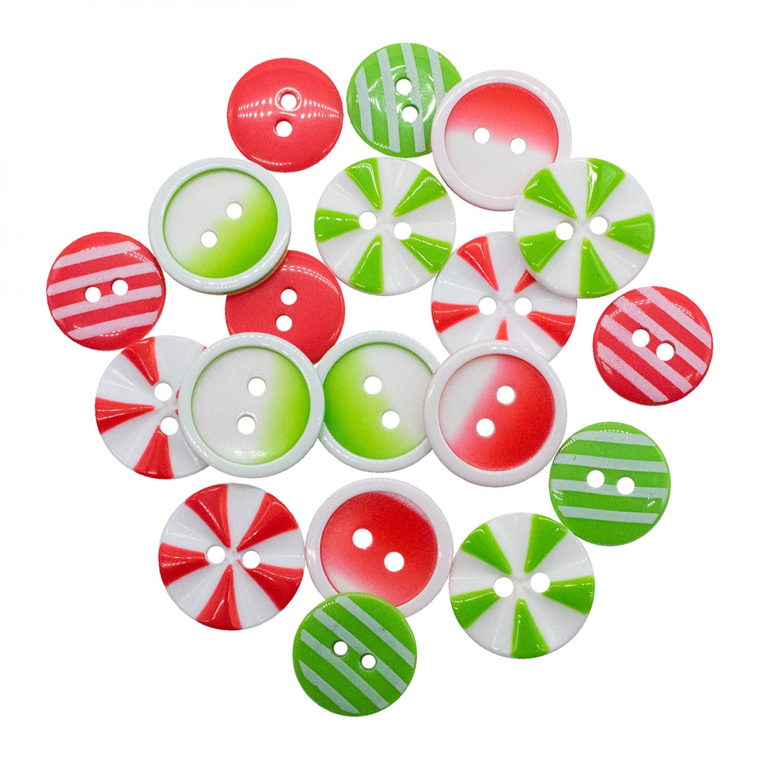 Colours Of Christmas Buttons - 16 pcs