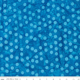 Riley Blake - Expression Batiks - Elemental -  Polka Pop - Ocean Blue