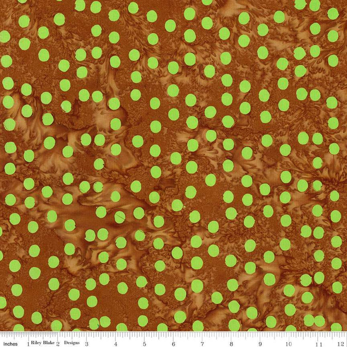 Riley Blake - Expression Batiks - Elemental -  Polka Pop - Peridot Fern