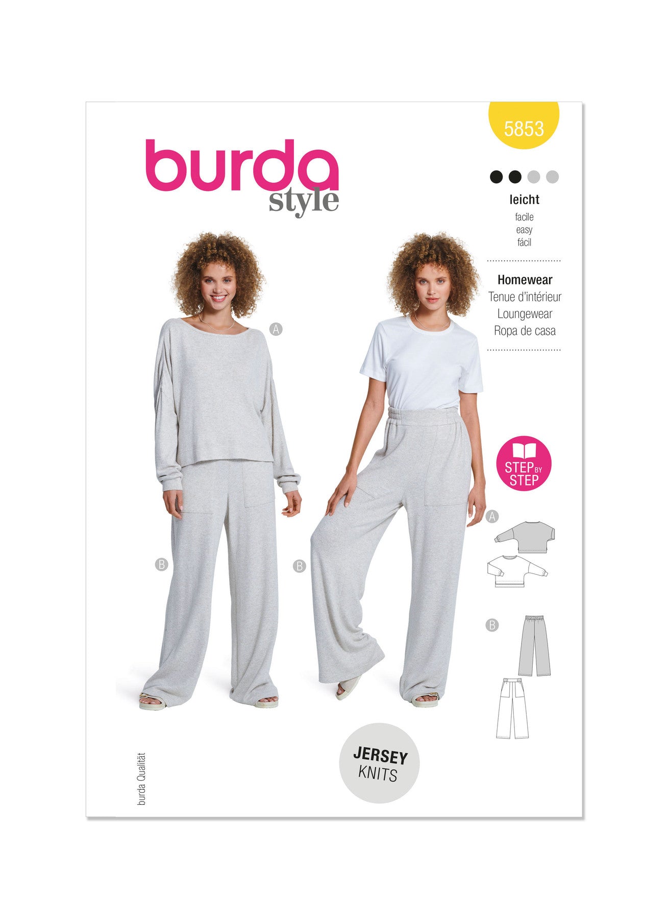 BURDA Style - 5853 Lounge Wear Pattern for Jersey Knits