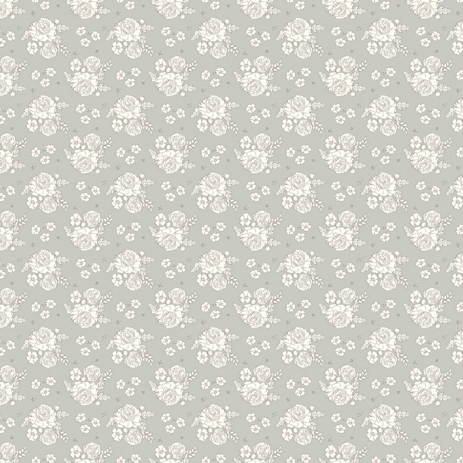 Riley Blake -  Bloomberry - Petite Flowers - Gray